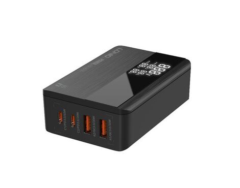 Kucni punjac LDNIO A4808Q SUPER FAST PPS 65W 2xPD 2xUSB crni.