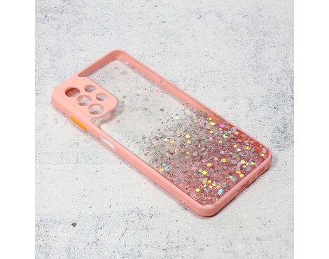 Futrola Frame Glitter - Samsung A135 Galaxy A13 4G roze.