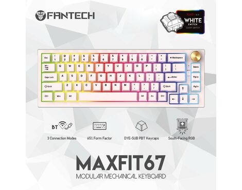 Tastatura Mehanicka Gaming Fantech MK858 RGB Maxfit67 Space Edition (white switch).