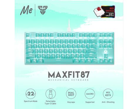 Tastatura Mehanicka Gaming Fantech MK856 RGB Maxfit 87 (Red switch) Mint Edition.