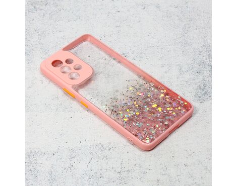 Futrola Frame Glitter - Samsung A536 Galaxy A53 5G roze.