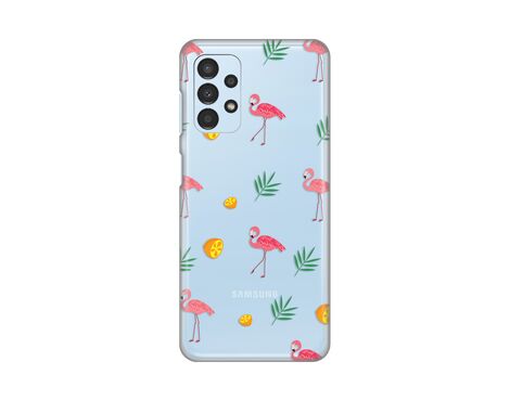 Silikonska futrola PRINT Skin - Samsung A135 Galaxy A13 4G Flamingos.