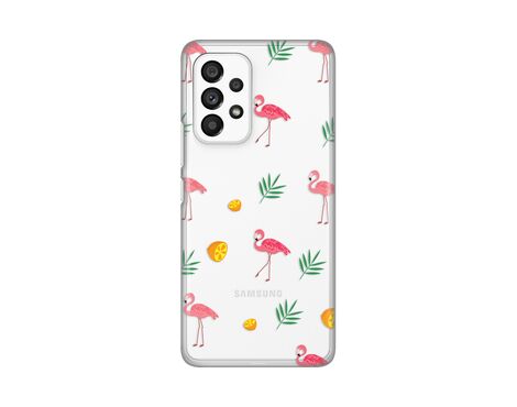 Silikonska futrola PRINT Skin - Samsung A536 Galaxy A53 5G Flamingos.