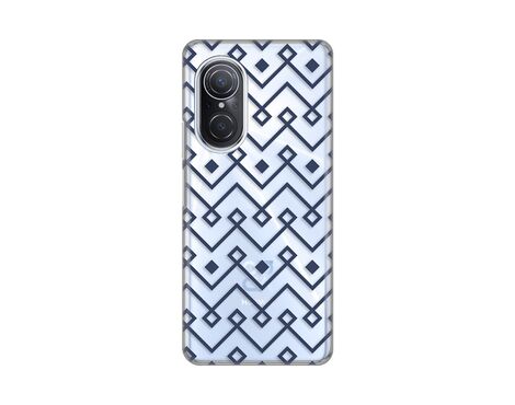 Silikonska futrola PRINT Skin - Huawei Nova 9 SE Blue cubes.