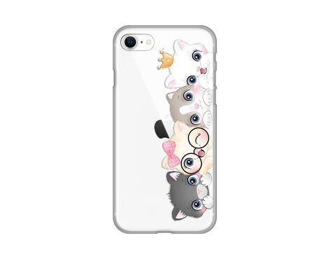 Silikonska futrola PRINT Skin - iPhone 7/8/SE (2020)/SE (2022) Cats.