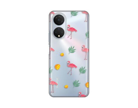 Silikonska futrola PRINT Skin - Huawei Honor X7 Flamingos.