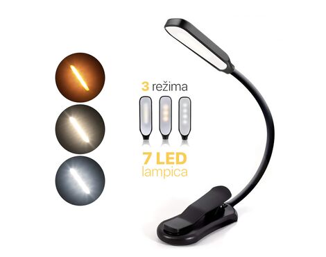 Led lampa EL01 crna.