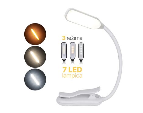 Led lampa EL01 bela.