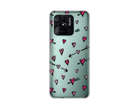 Silikonska futrola PRINT Skin - Xiaomi Redmi 10C Heart Pattern.