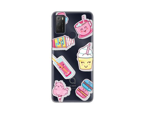 Silikonska futrola PRINT Skin - Alcatel 1S (2021)/3L (2021)/A1 Alpha 21 Ice cream.