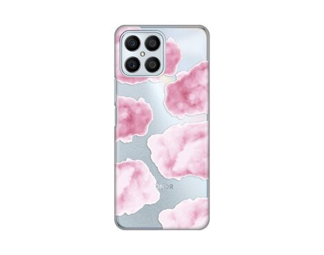 Silikonska futrola PRINT Skin - Huawei Honor X8 Pink Clouds.