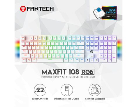 Tastatura Mehanicka Gaming Fantech MK855 RGB Maxfit 108 Space Edition (Blue switch).