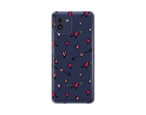 Silikonska futrola PRINT Skin - Samsung A035 Galaxy A03 Hearts Pattern.