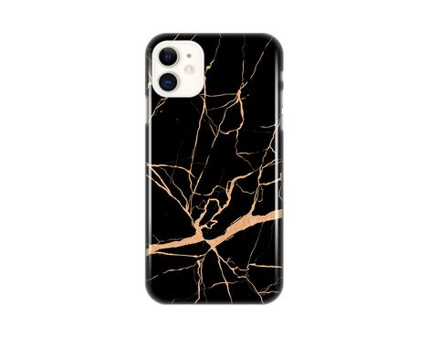 Silikonska futrola PRINT - iPhone 11 6.1 All black (crni).