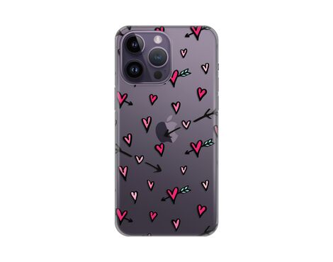 Silikonska futrola PRINT Skin - iPhone 14 Pro Max 6.7 Heart Pattern.