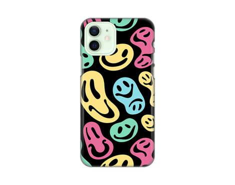 Silikonska futrola PRINT - iPhone 12 6.1 black (crni) Color Smiles.