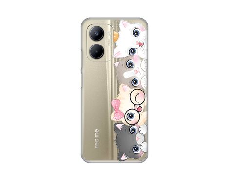 Silikonska futrola PRINT Skin - Realme C33 Cats.