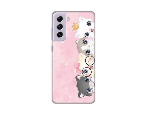 Silikonska futrola PRINT Skin - Samsung G990 Galaxy S21 FE Pink Cats.