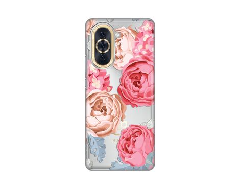 Silikonska futrola PRINT Skin - Huawei Nova 10 Pink Flowers.