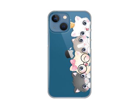 Silikonska futrola PRINT Skin - iPhone 13 Mini Cats.