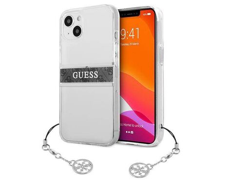 Futrola Guess 4G Stripe Charm - iPhone 13 siva (GUHCP13MKB4GGR).