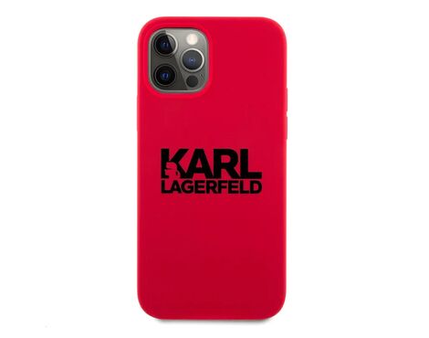 Futrola Karl Lagerfeld Hc Silicone Stack Logo - iPhone 12/12 Pro 6.1 crvena (KLHCP12MSLKLRE).