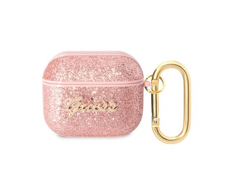 Futrola Guess - Airpods 3 PU Glitter Flake pink (GUA3HGGSHP).