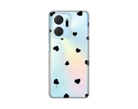 Silikonska futrola PRINT Skin - Huawei Honor X7a Hearts.