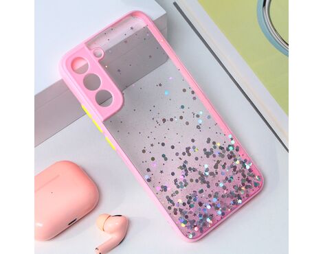 Futrola Frame Glitter - Samsung Galaxy S22 Plus 5G roze.