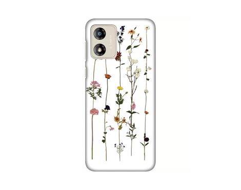 Silikonska futrola PRINT Skin - Motorola Moto E13 Flower.