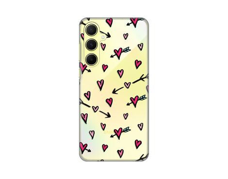 Silikonska futrola PRINT Skin - Samsung A556 Galaxy A55 5G Heart Pattern.