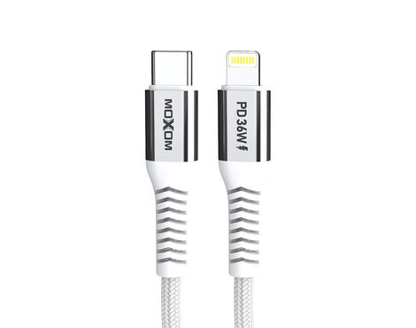 USB data kabl Moxom MX-CB236 PD 36W Type-C na lightning 1m beli (MS).