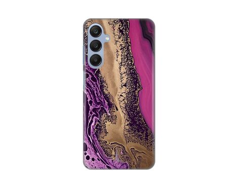 Silikonska futrola PRINT - Samsung A256 Galaxy A25 5G Purple Gold Marble.