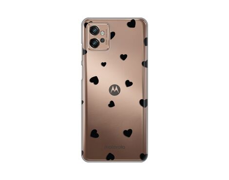 Silikonska futrola PRINT Skin - Motorola Moto G32 Hearts.