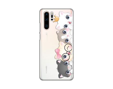 Silikonska futrola PRINT Skin - Huawei P30 Pro Cats.