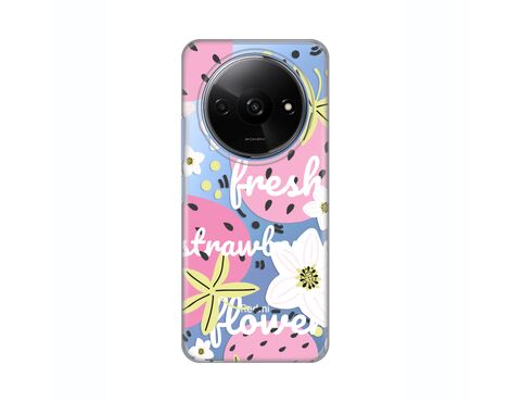 Silikonska futrola PRINT Skin - Xiaomi Redmi A3 Fresh Pink.