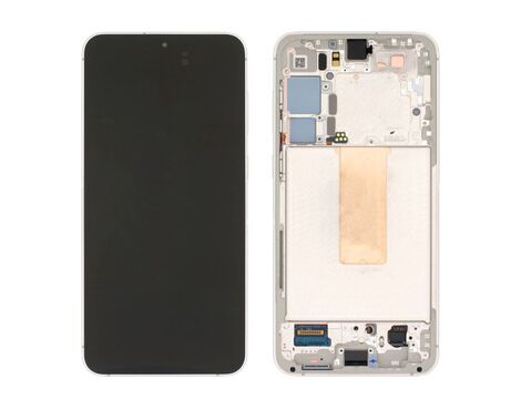 LCD displej (ekran) - Samsung S916B/Galaxy S23 Plus + touchscreen + frame Cream Service Pack ORG/GH82-30477B.