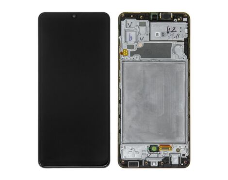 LCD displej (ekran) - Samsung A325/Galaxy A32 2021 + touchscreen + frame black (crni) Service Pack ORG/GH82-25566A.