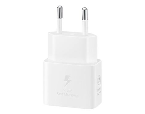 Samsung kucni punjac (USB Type-C) 3A 25W sa kablom beli (EP-T2510-NBE).