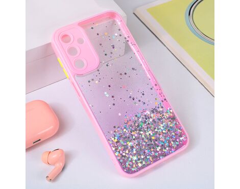 Futrola Frame Glitter - Samsung A156 Galaxy A15 5G roze.