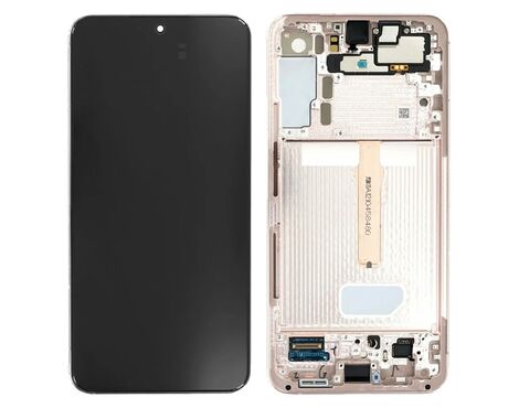 LCD displej (ekran) - Samsung S906/Galaxy S22 Plus 5G + touchscreen + frame Pink Gold Service Pack ORG/GH82-27501D.