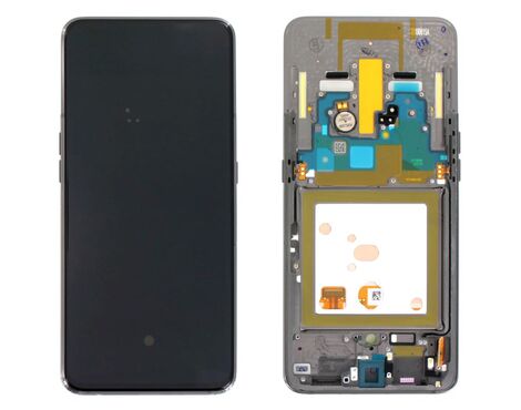 LCD displej (ekran) - Samsung A805/Galaxy A80 + touchscreen + frame black (crni) Service Pack ORG/GH82-20348A.