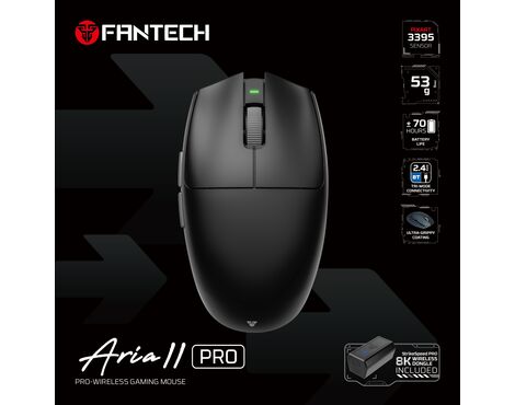 Mis Wireless Gaming Fantech XD7V2P Aria II PRO crni.