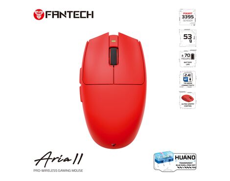 Mis Wireless Gaming Fantech XD7V2 Aria II crveni.