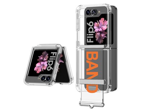 Futrola providna STRAP - Samsung F741B Galaxy Z Flip 6 5G narandzasta (GKK case) (MS).