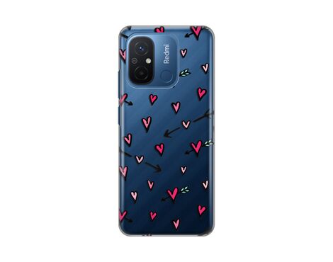 Silikonska futrola PRINT Skin - Xiaomi Redmi 12C Heart Pattern.