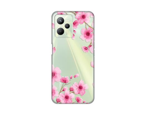 Silikonska futrola PRINT Skin - Realme C35 Rose flowers.