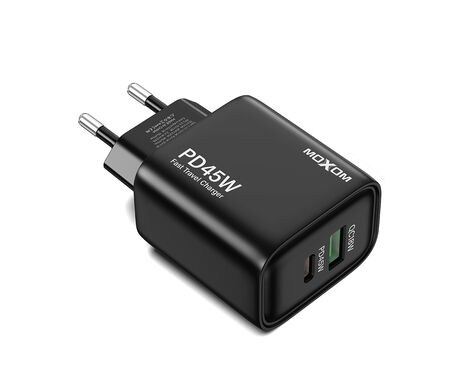 Kuciste punjaca Moxom MX-HC178 USB+Type-C QC18W PD45W crno (MS).