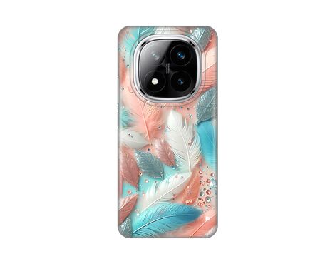 Silikonska futrola PRINT - Xiaomi Redmi Note 14 Pro Plus 5G (EU) Pastel Feathers.