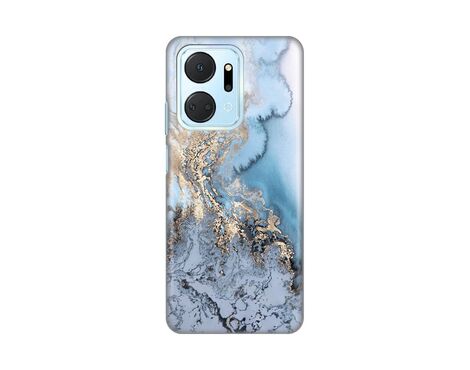 Silikonska futrola PRINT - Huawei Honor X7a Blue Gold Marble.